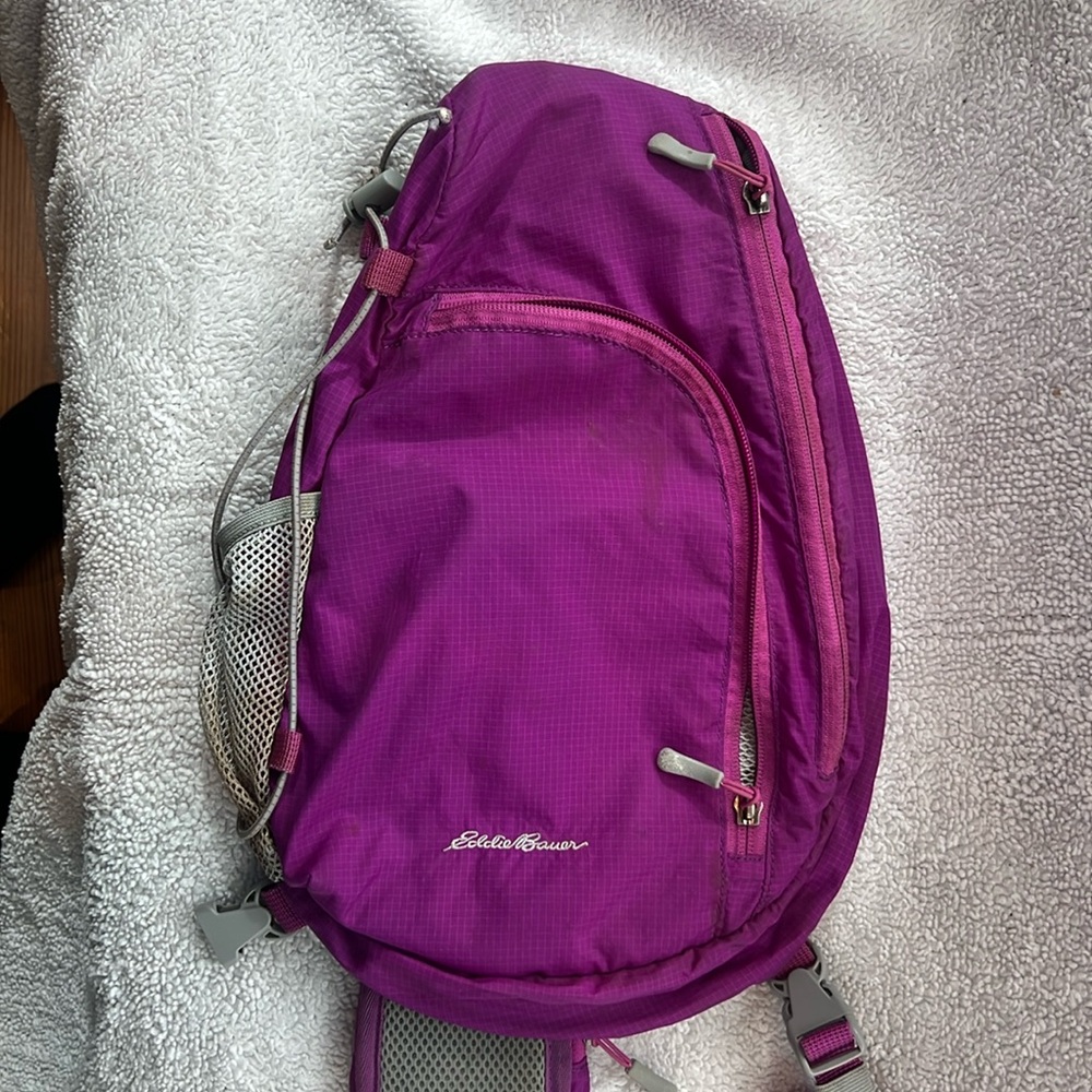 Purple Eddie Bauer one shoulder bag